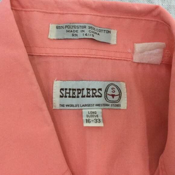 Shelpers Women's‎ Salmon pink long sleeve button down shirt, Size XL - Picture 2 of 9